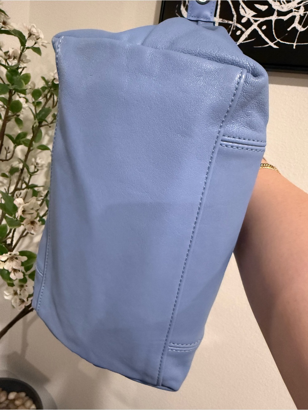 Longchamp Small Leather Tote in Periwinkle - Picture 5 of 9